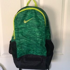 Green Nike backpack